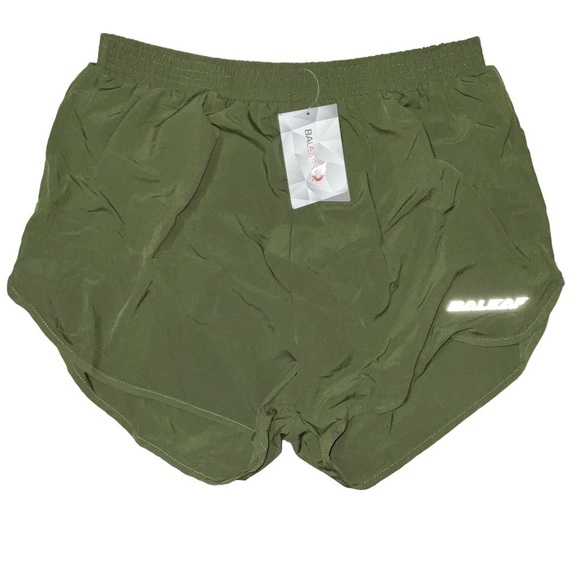 Baleaf Men’s Quick:Dry Lightweight Pace Running Shots Amy Green Sz M - Picture 2 of 13